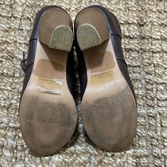 Altar’d‎ State Brown Ankle Boots Women 7.5 Selina Lace Up Bootie Block Heel - Picture 9 of 10